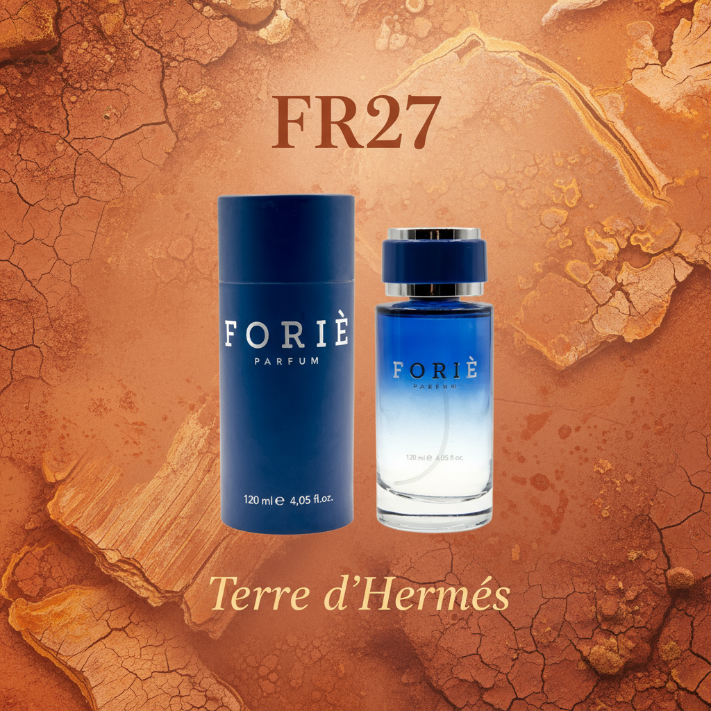 FR27 Terre d'Hermès
Les parfums ImpeRya se distinguent immédiatement par leur intensité et leur élégance. En effet, grâce à une concentration exceptionnelle de 30 % d’essence pure, ils offrent une tenue incomparable et un sillage raffiné qui dure toute la journée.